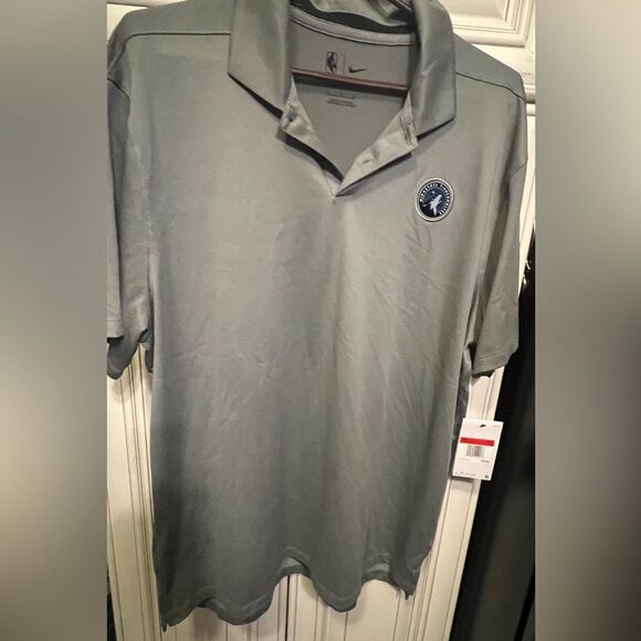 Minnesota Timberwolves Nike Golf Black Dri-Fit Polo NBA Men's Size L - Picture 9 of 10